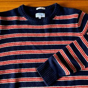 Gant Men's Striped Wool Crewneck Sweater (M)
